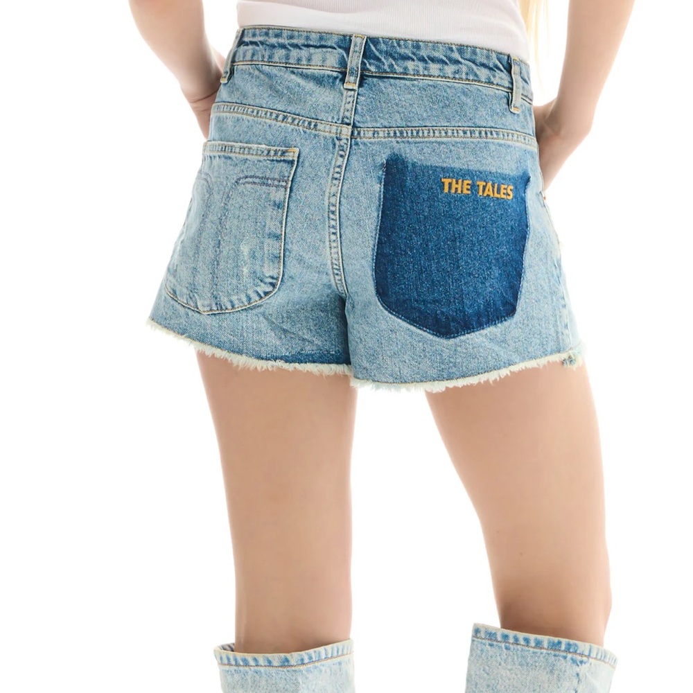 NEW Free People The Tales Panelled Denim Short - Picture 4 of 11